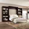 Bestar Wall Queen Bed Kit, Pur, Chocolate, 136" 26885-69